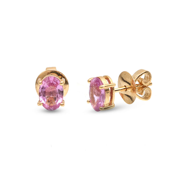 JPERG-3726/10376 Pink Sapphire Earring | 18K