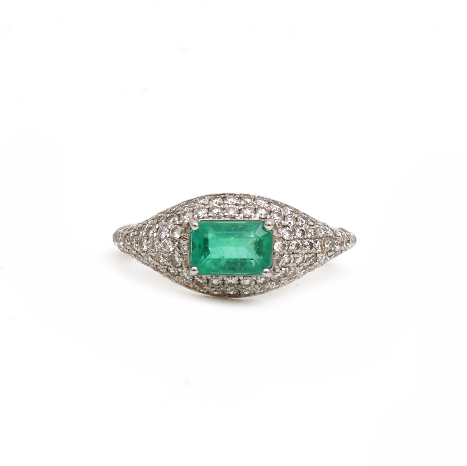 JPRG-4264/10452 Emerald Diamond Ring | 18K