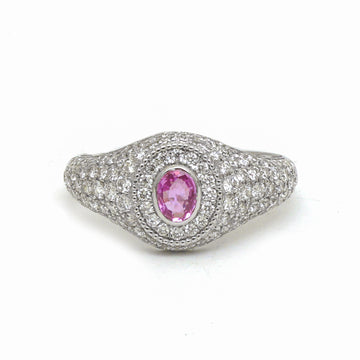 JPRG-4286/10496 Pink Sapphire Diamond Ring | 18K