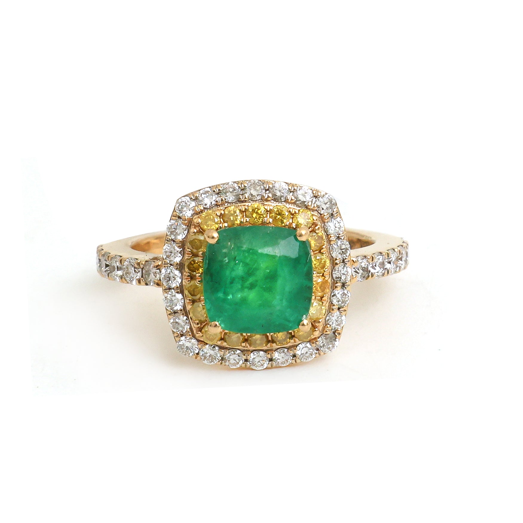 JPRG-4281/10482 Emerald Yellow Diamond Diamond Ring | 18K