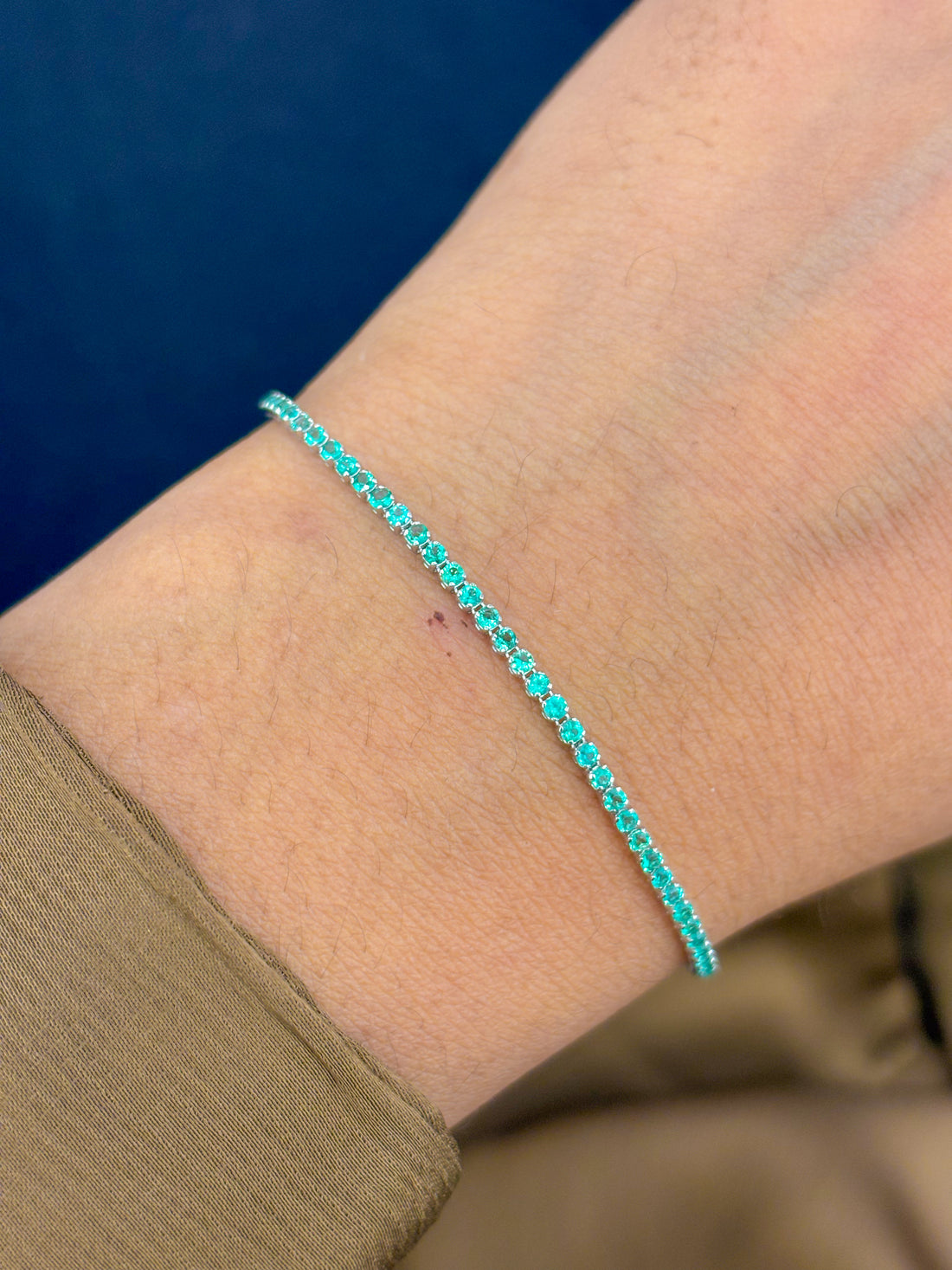 JPBRC-1025/7581 Emerald Round 1.50 Mm Thin Bracelet | 18K