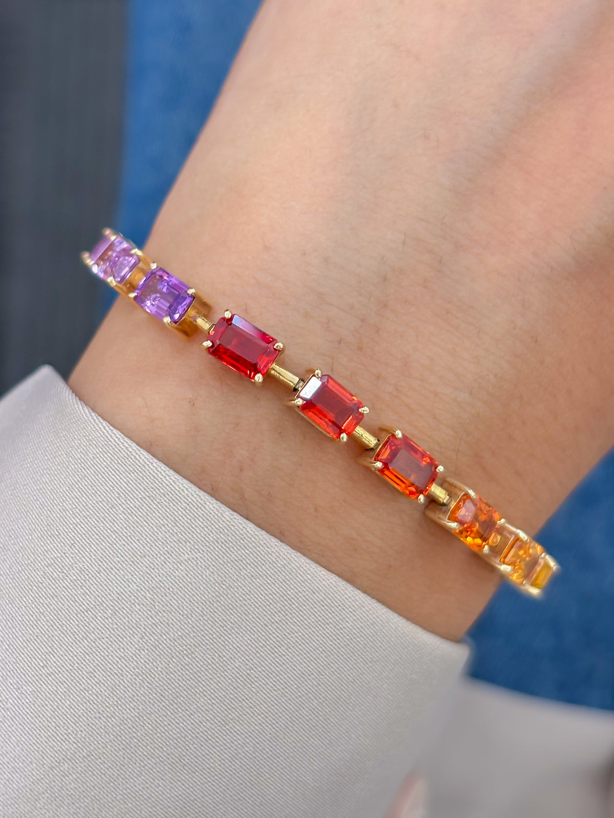 JPBRC-106/1233 Rainbow Bracelet | 14K