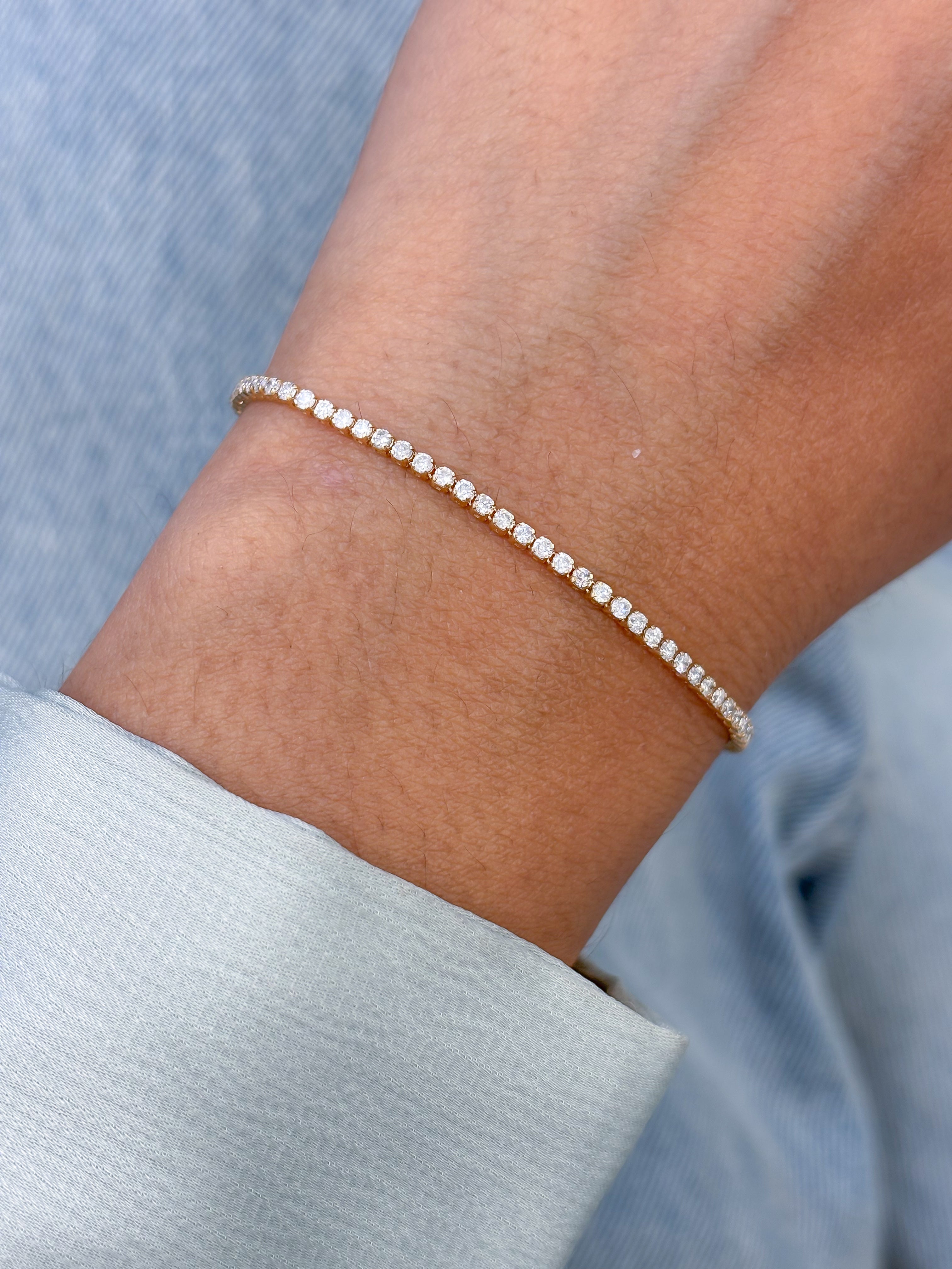 JPBRC-1076/8511 Diamond Thin Chain Bracelet | 14K