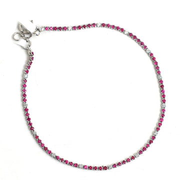JPBRC-1078/8513 Pink Sapphire & Diamond Bracelet | 18K