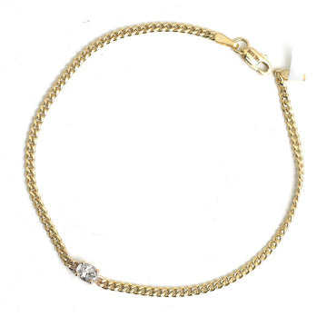 JPBRC-1109/8666 Diamond Oval Chain Bracelet | 14K