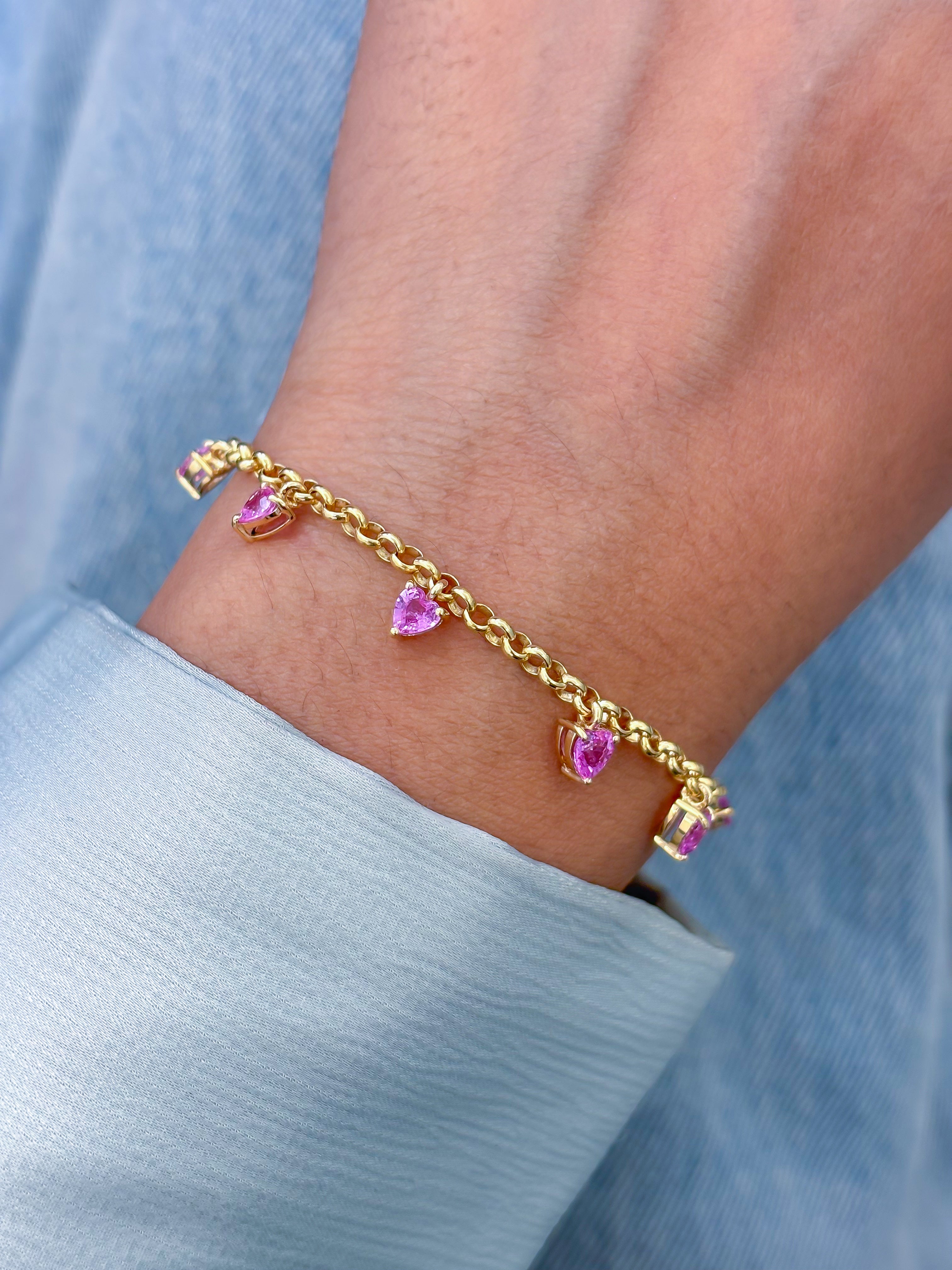 JPBRC-1121/8678 Pink Sapphire Bracelet | 18K
