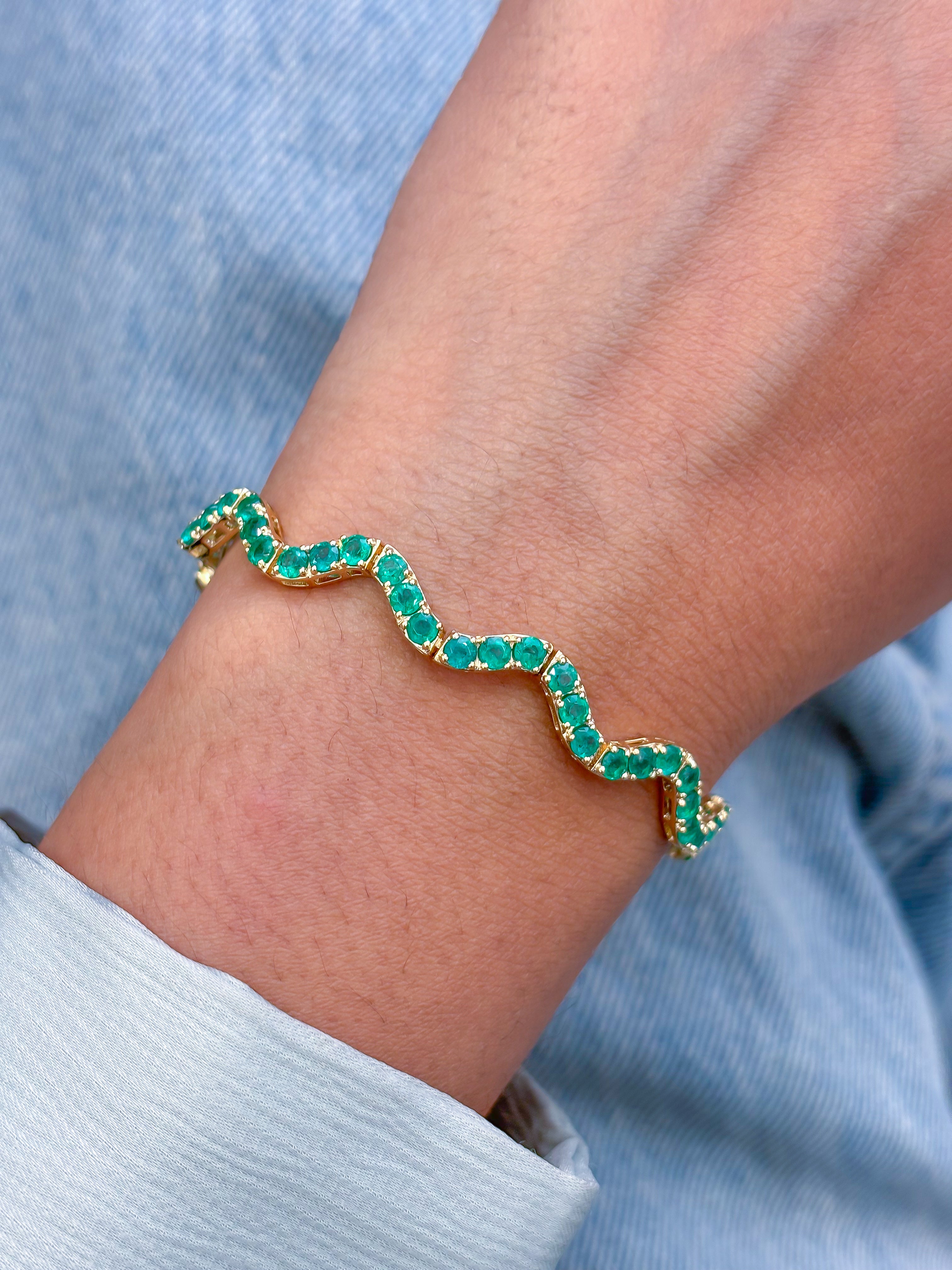 JPBRC-1123/8691 Emerald Bracelet | 18K