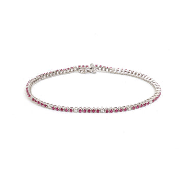 JPBRC-1125/8693 Diamond Pink Sapphire Bracelet | 14K