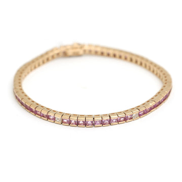 JPBRC-1156/8976 Pink Sapphire With Diamond Bracelet | 18K