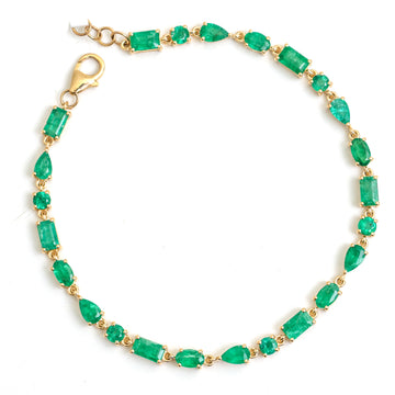 JPBRC-1162/9104 Emerald Bracelet | 18K