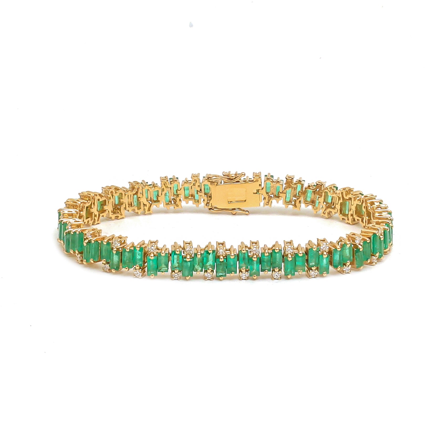 JPBRC-1192/9924 Emerald Diamond Bracelet | 18K