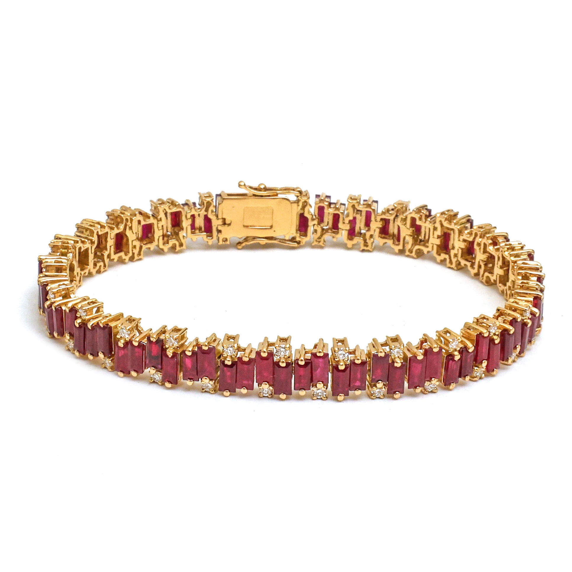 JPBRC-1195/9961 Ruby Diamond Bracelet | 18K