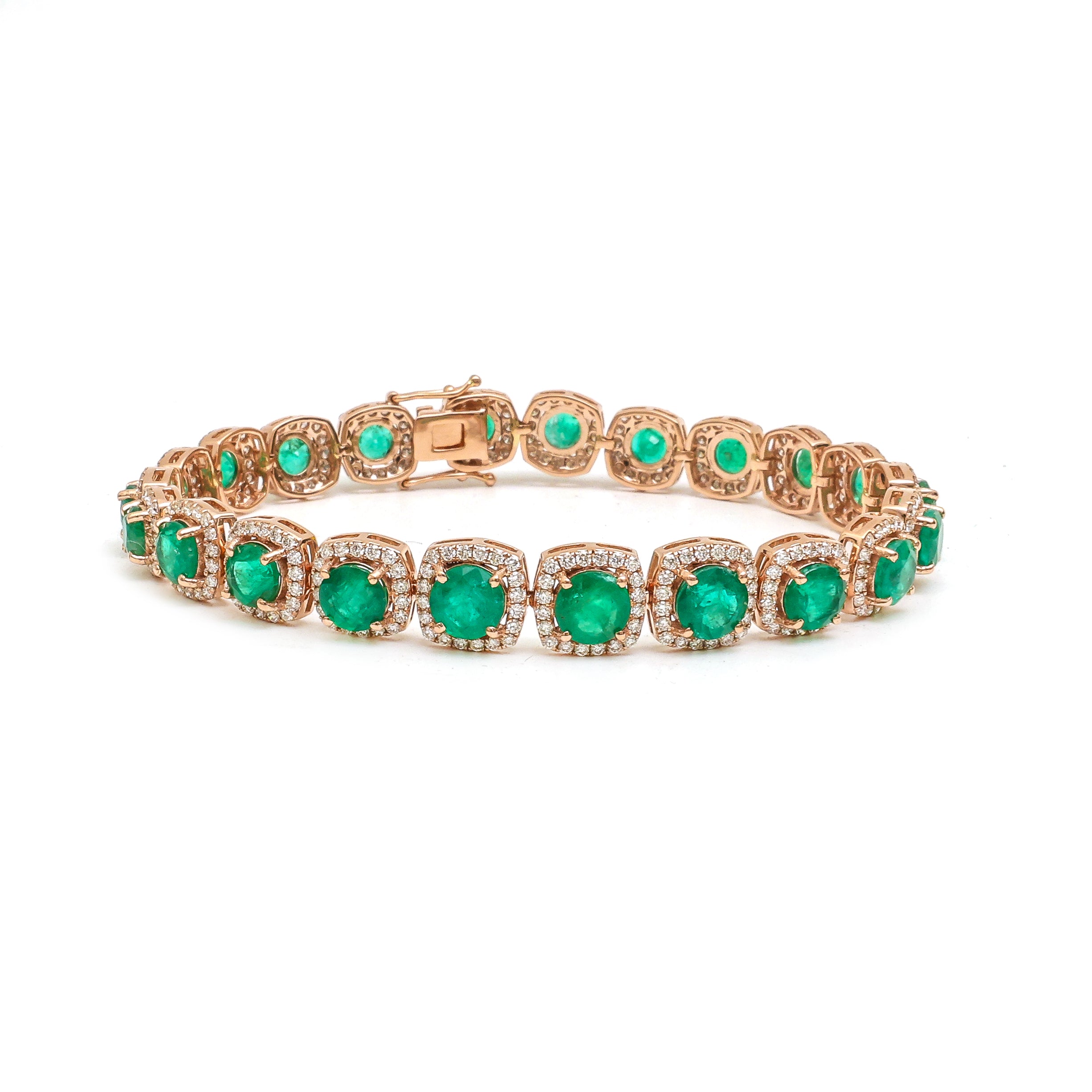 JPBRC-1204/9999 Emerald Diamond Bracelet | 18K