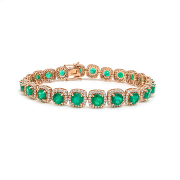 JPBRC-1204/9999 Emerald Diamond Bracelet | 18K