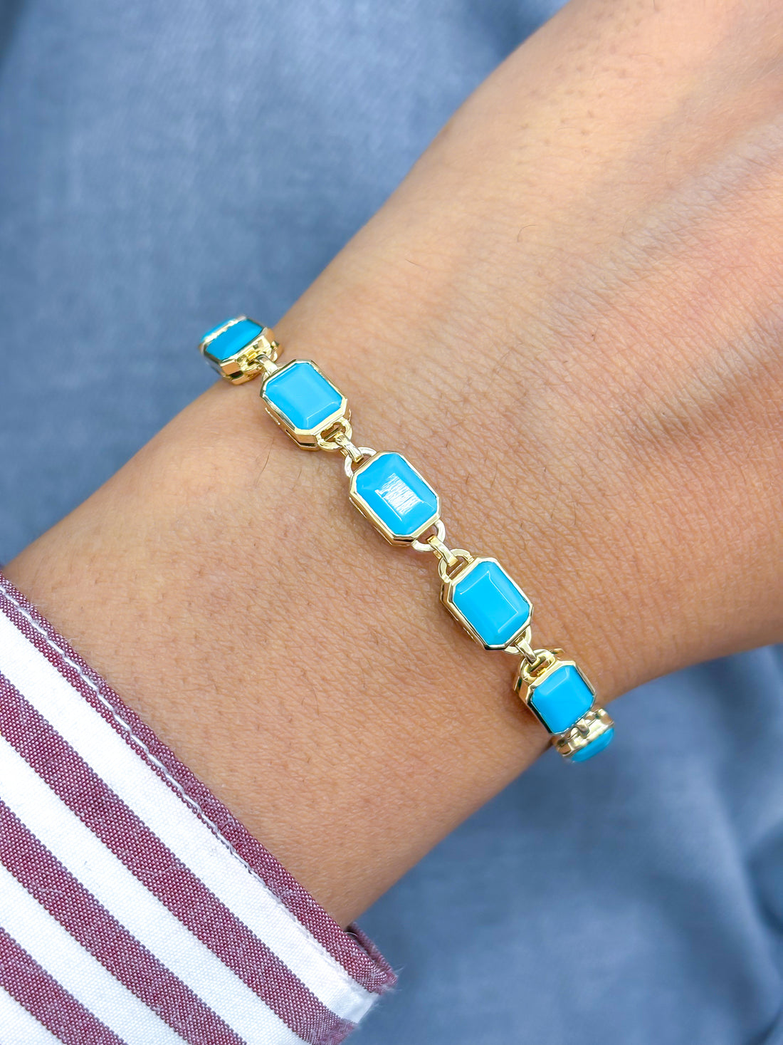 JPBRC-1206/10127 Turquoise Bracelet | 14K