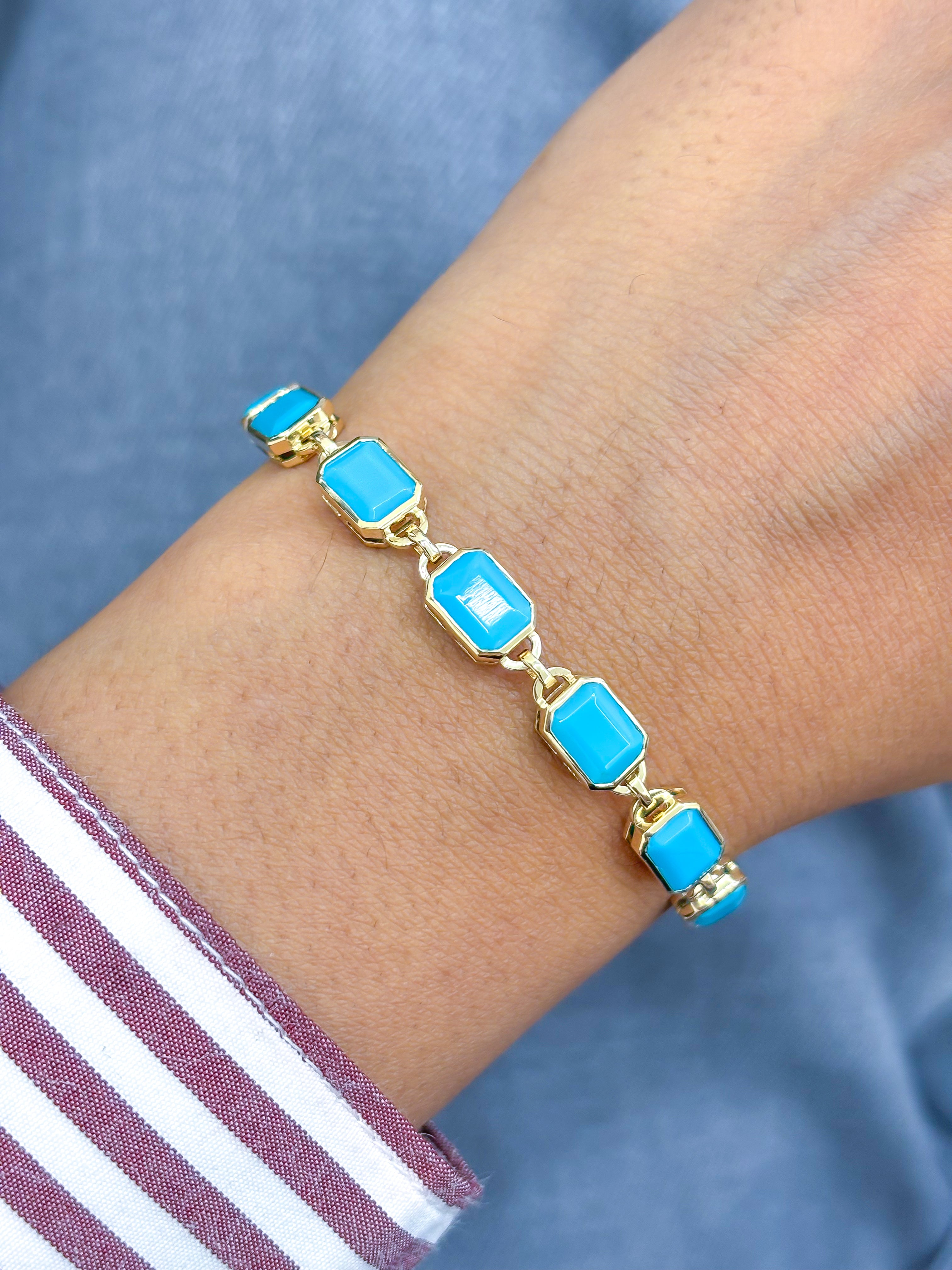 JPBRC-1206/10127 Turquoise Bracelet | 14K