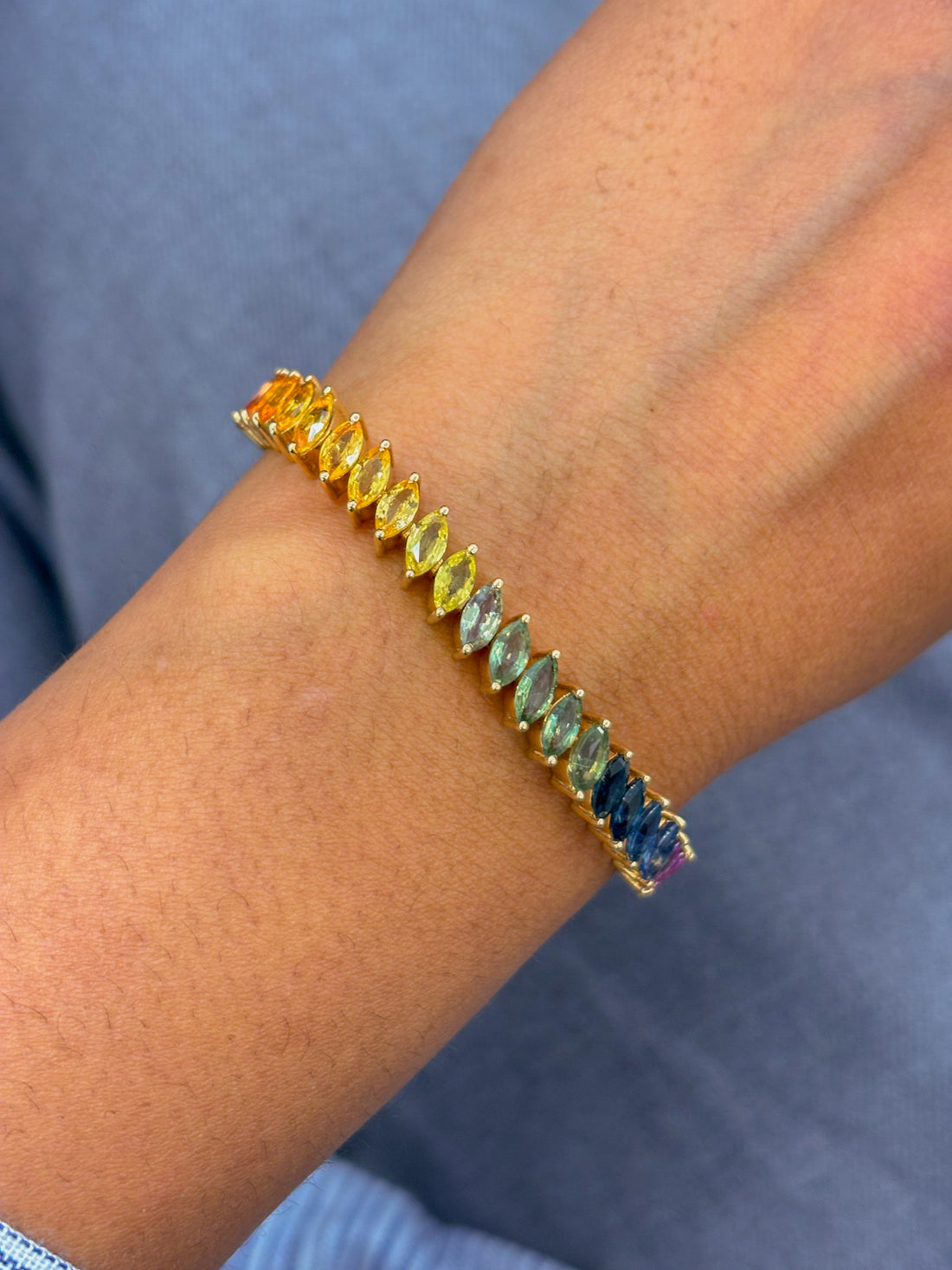 JPBRC-121/1106 Rainbow Bracelet | 14K