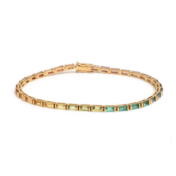 JPBRC-1211/10195 Rainbow Sapphire Bracelet | 18K
