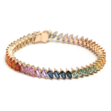 JPBRC-121/1106 Rainbow Bracelet | 14K