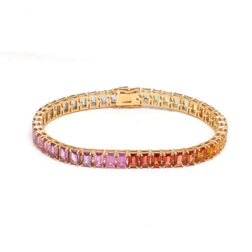 JPBRC-1220/10364 Rainbow Sapphire Bracelet | 18K