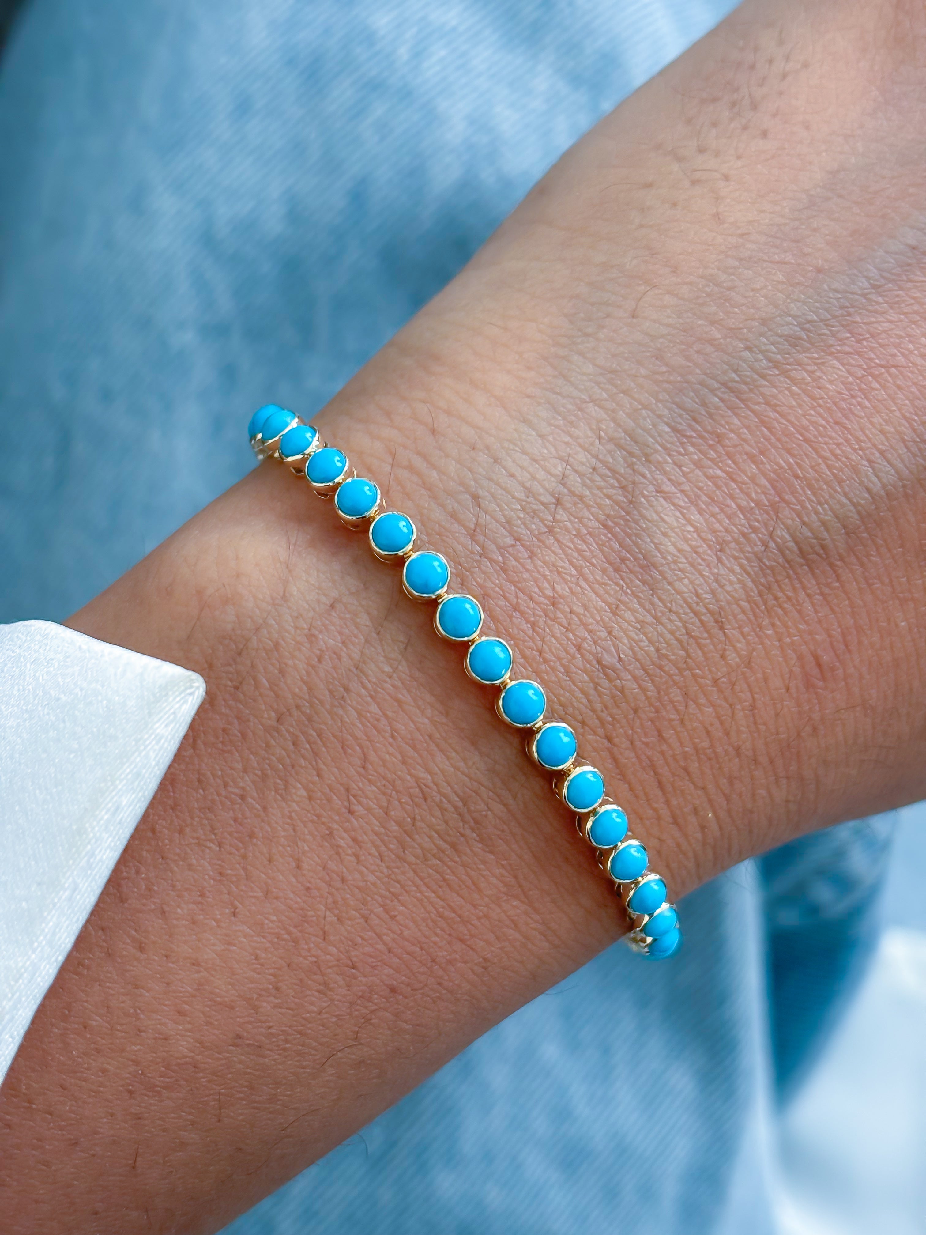 JPBRC-1230/10632 Turquoise Bracelet | 14K