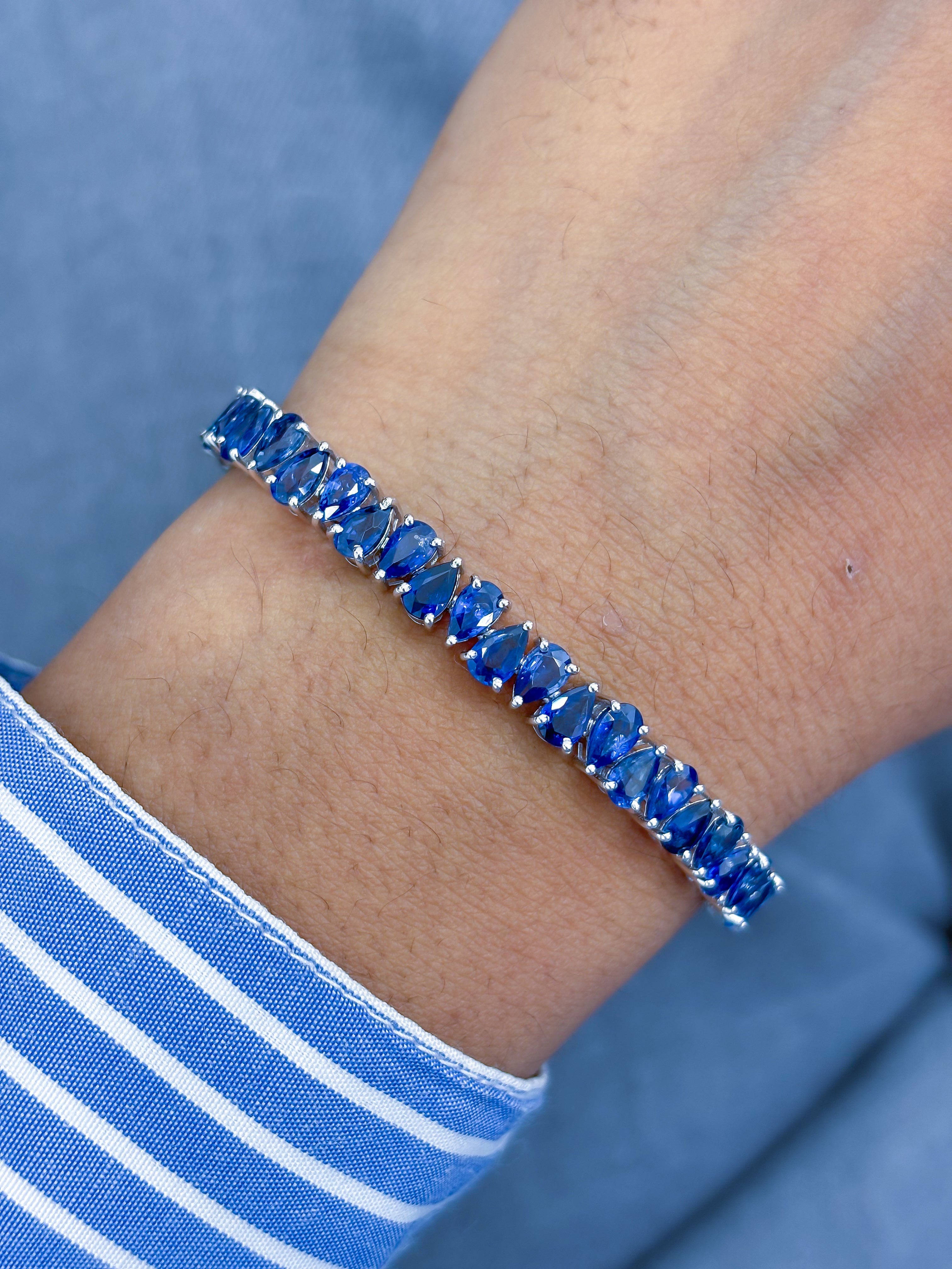 JPBRC-1233/10659 Blue Sapphire Bracelet | 18K