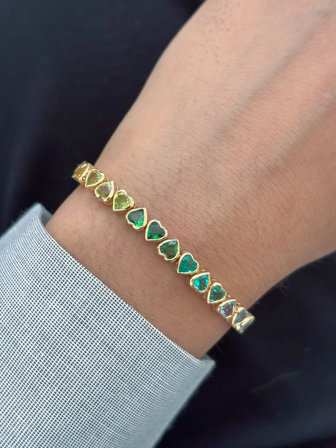 JPBRC-1237/10702 Rainbow Gemstone Bracelet | 18K