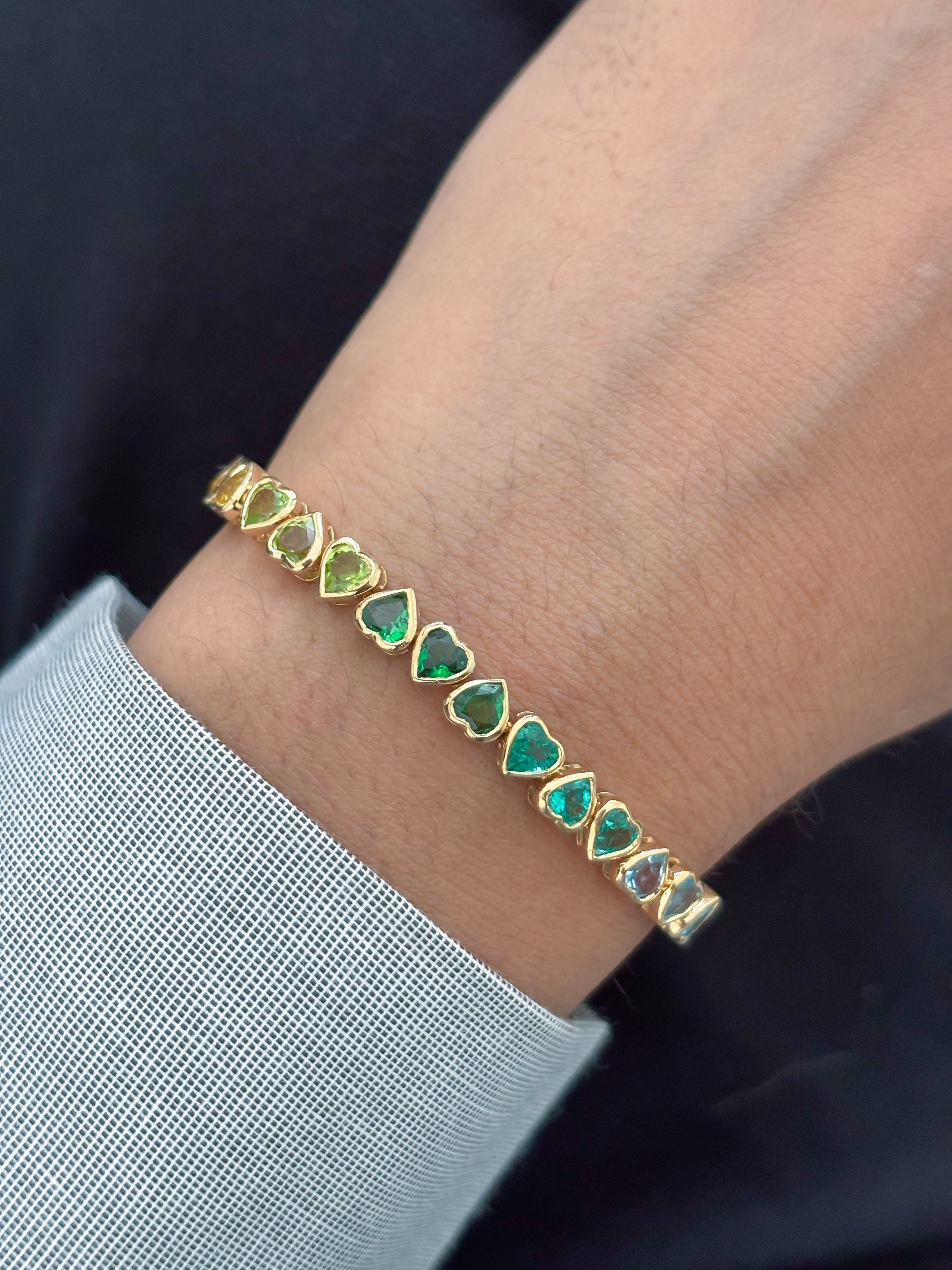 JPBRC-1237/10702 Rainbow Gemstone Bracelet | 18K