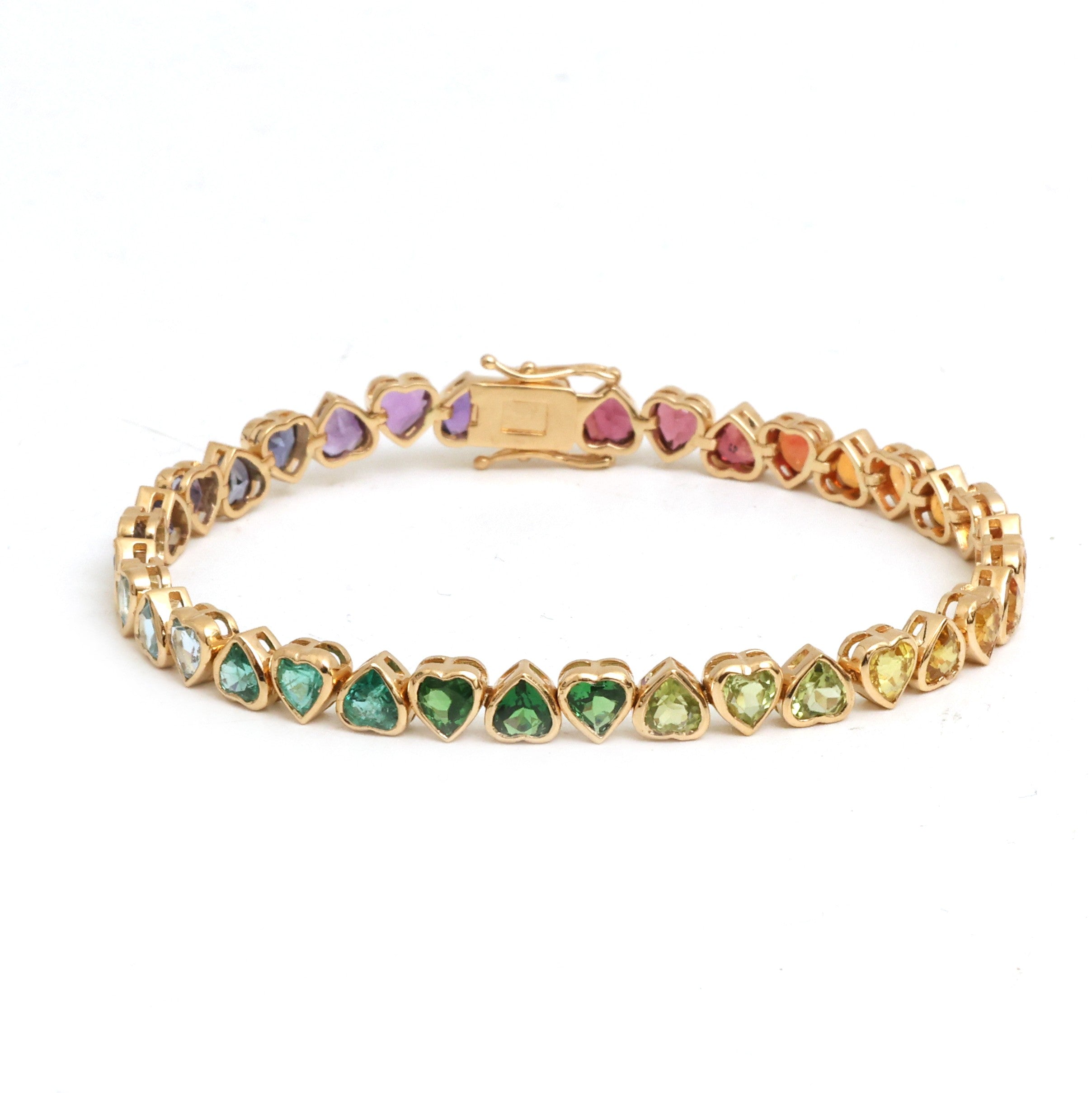 JPBRC-1237/10702 Rainbow Gemstone Bracelet | 18K