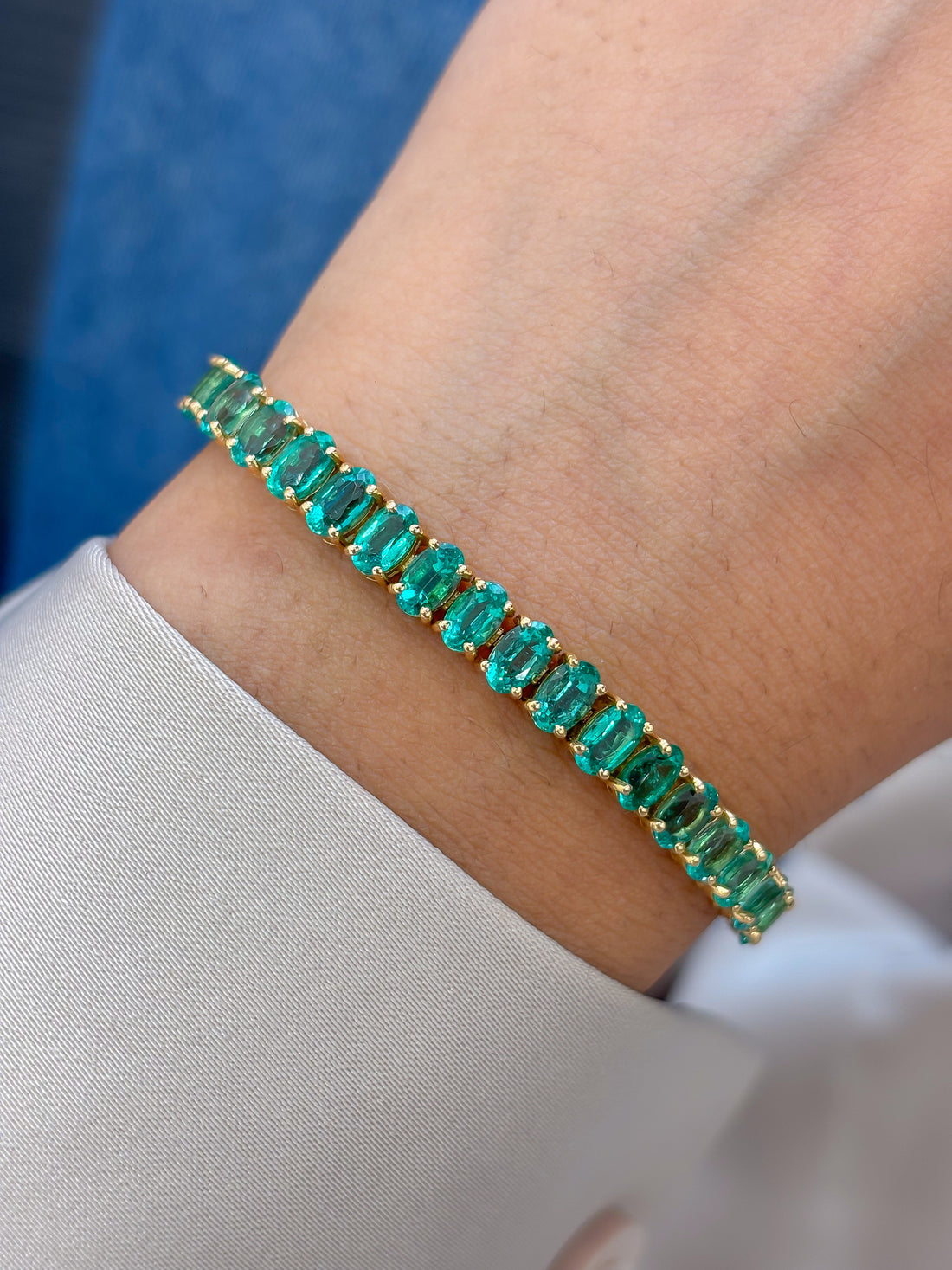 JPBRC-1241/10871 Emerald Bracelet | 18K