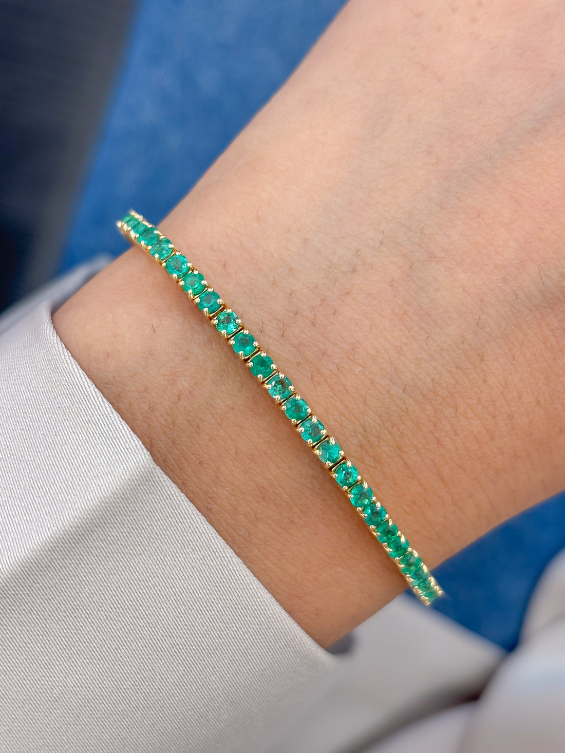 JPBRC-1242/10872 Emerald Bracelet | 14K