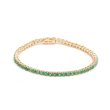 JPBRC-1242/10872 Emerald Bracelet | 14K