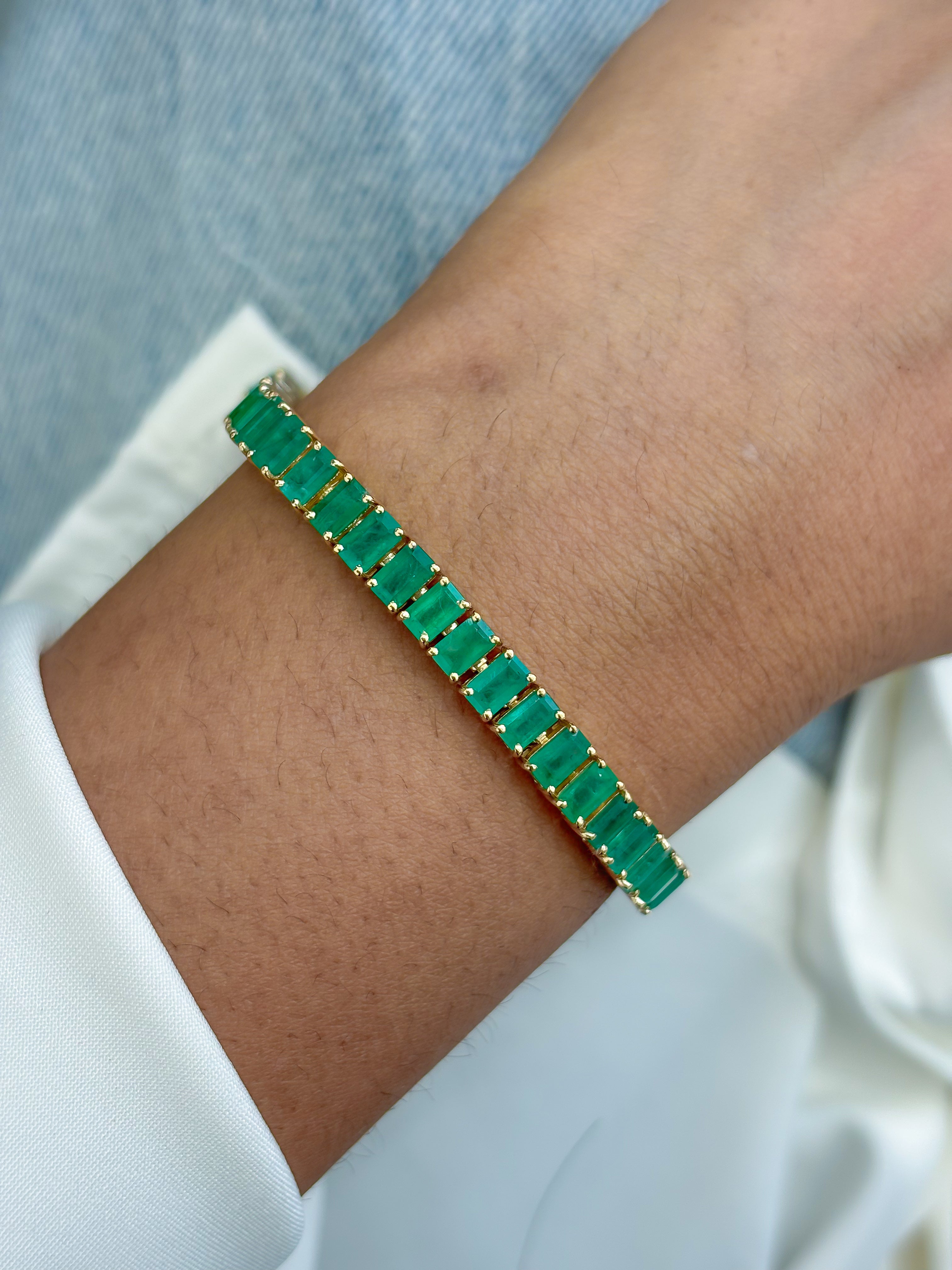 JPBRC-1257/11247 Emerald Bracelet | 14K