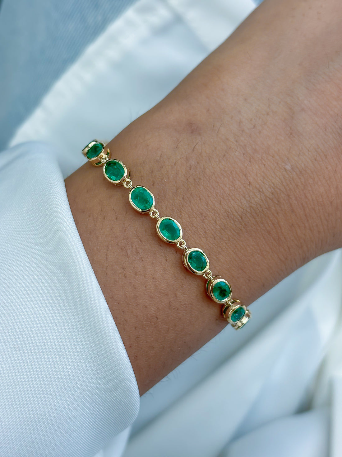 JPBRC-1261/11288 Emerald Bracelet | 14K