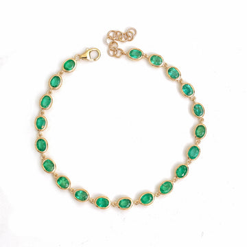 JPBRC-1261/11288 Emerald Bracelet | 14K