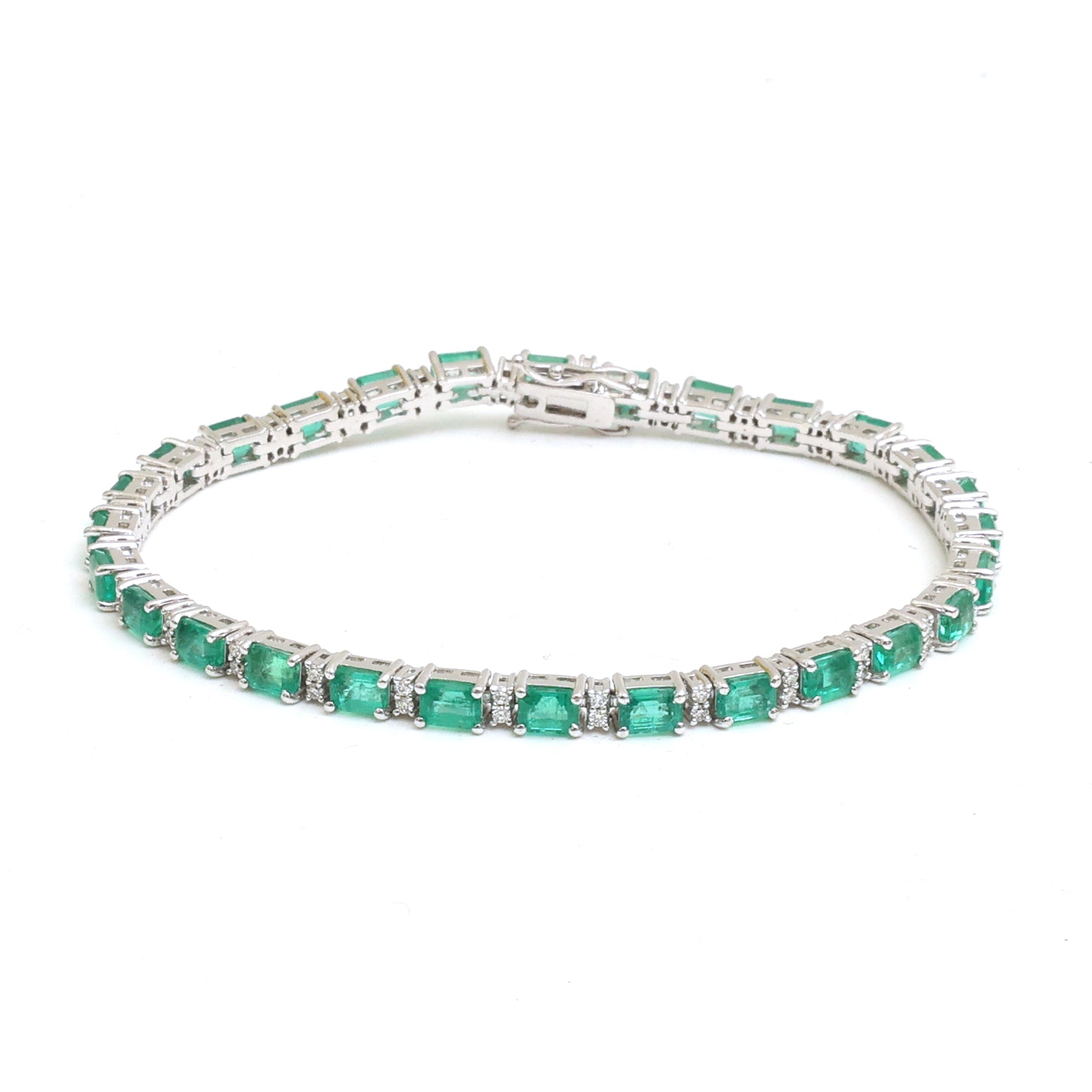 JPBRC-1262/11402 Emerald Diamond Bracelet | 18K
