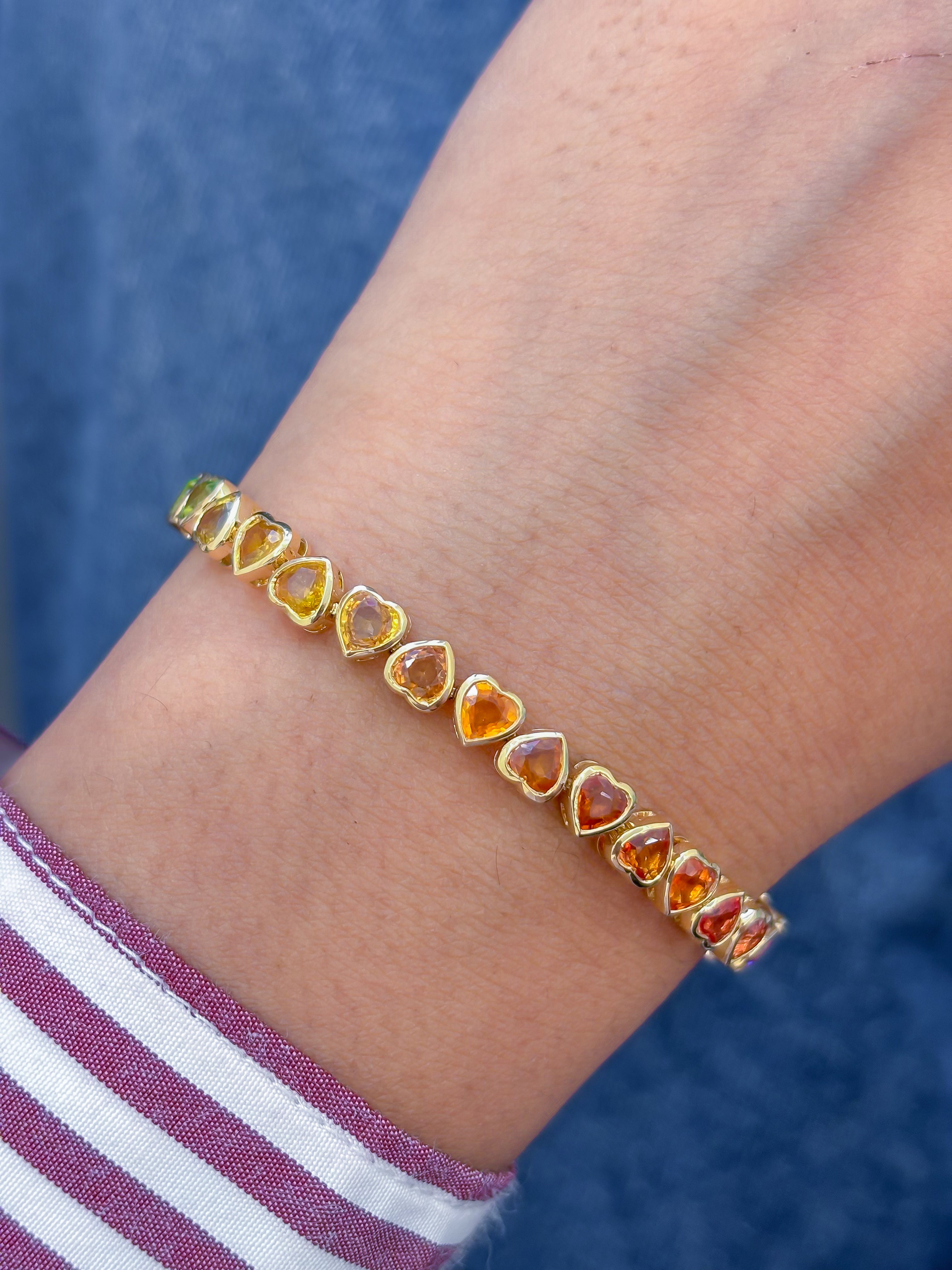 JPBRC-1265/11449 Rainbow Gemstone Bracelet | 14K