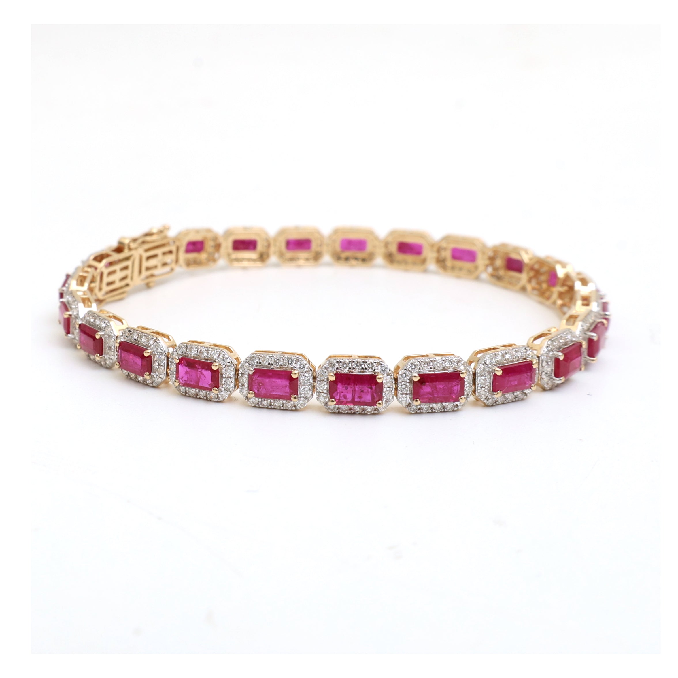 JPBRC-1273/11514 Ruby Diamond Bracelet | 14K