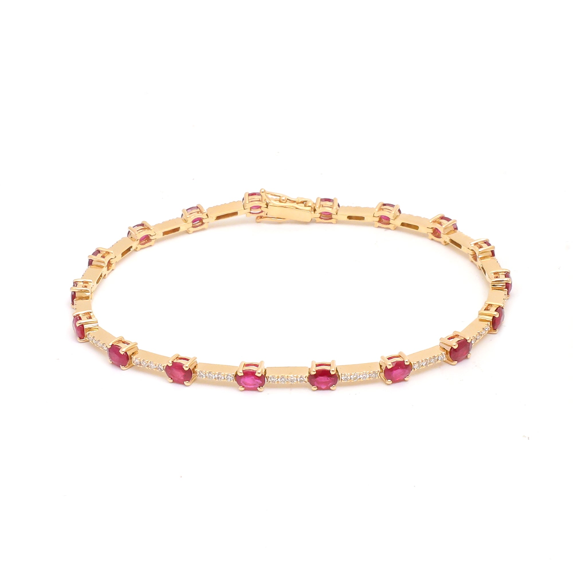 JPBRC-1275/11574 Ruby Diamond Bracelet | 18K
