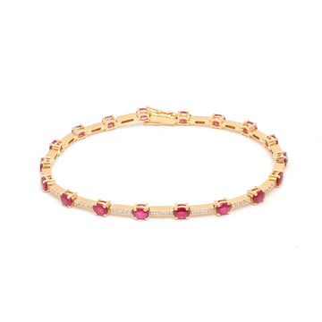 JPBRC-1275/11574 Ruby Diamond Bracelet | 18K