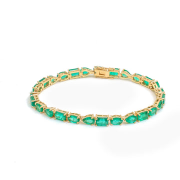 JPBRC-1280/11634 Emerald Bracelet | 14K
