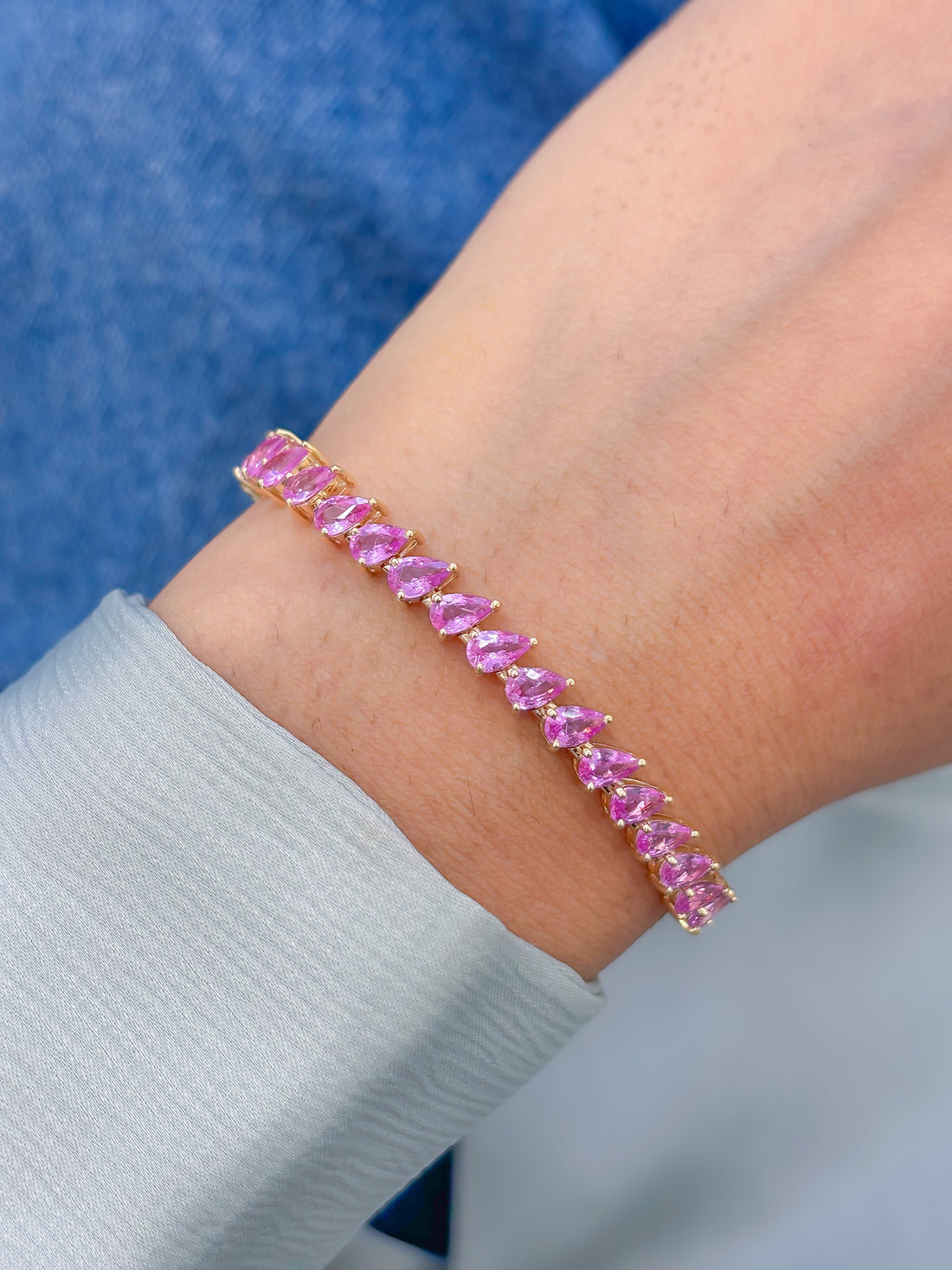 JPBRC-1282/11649 Pink Sapphire Bracelet | 18K