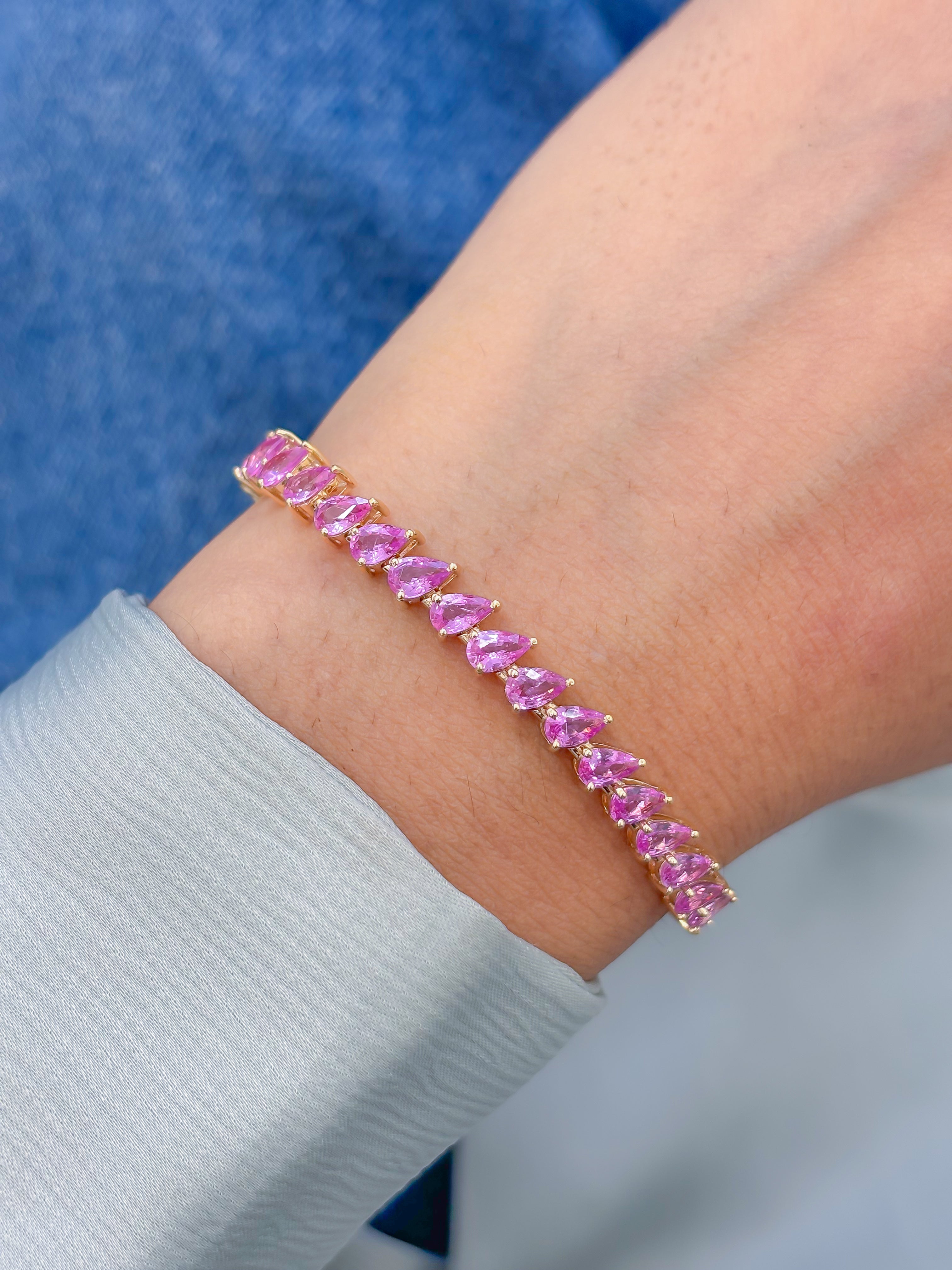 JPBRC-1282/11649 Pink Sapphire Bracelet | 18K