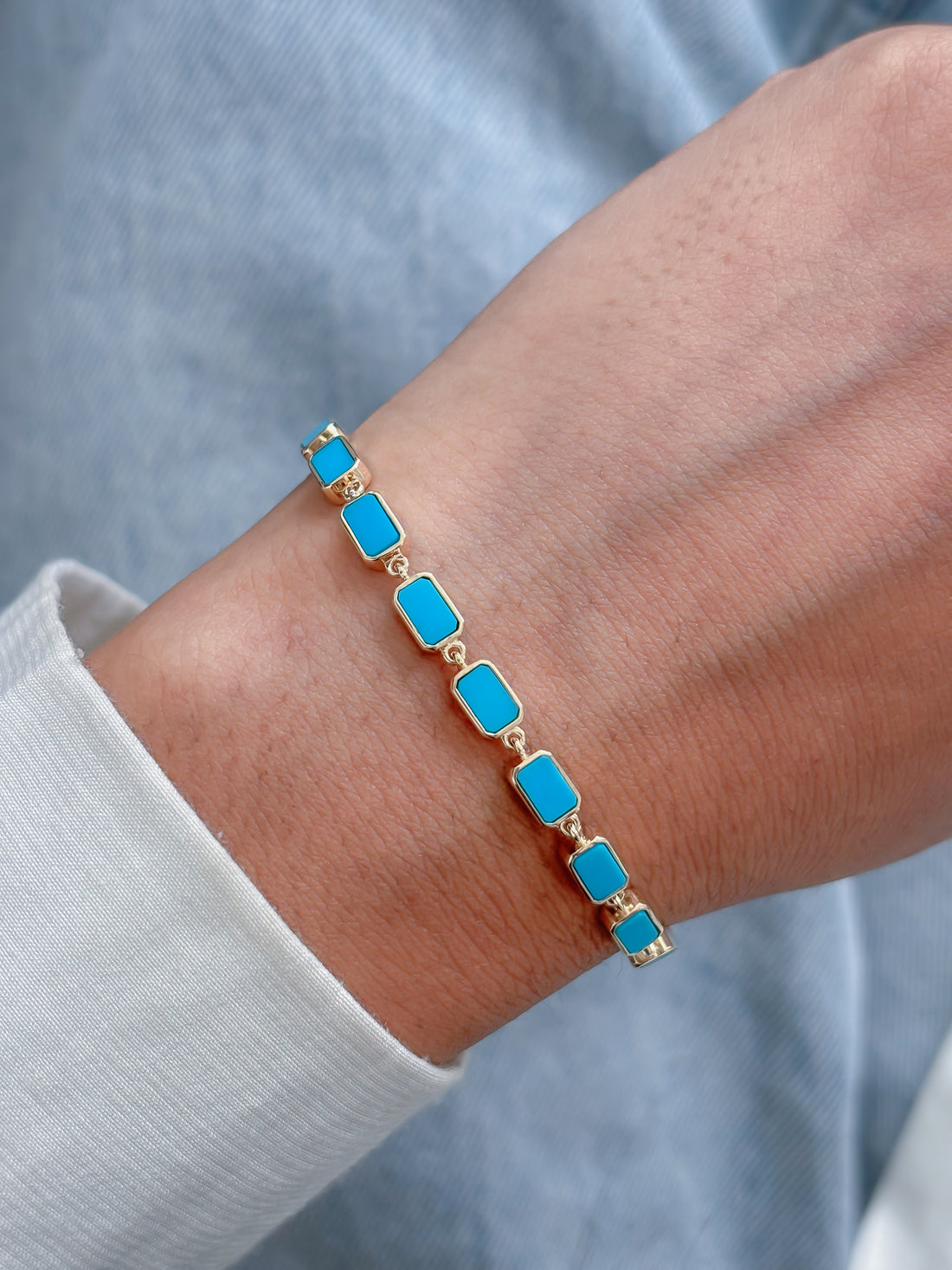 JPBRC-1283/11710 Turquoise Bracelet | 14K
