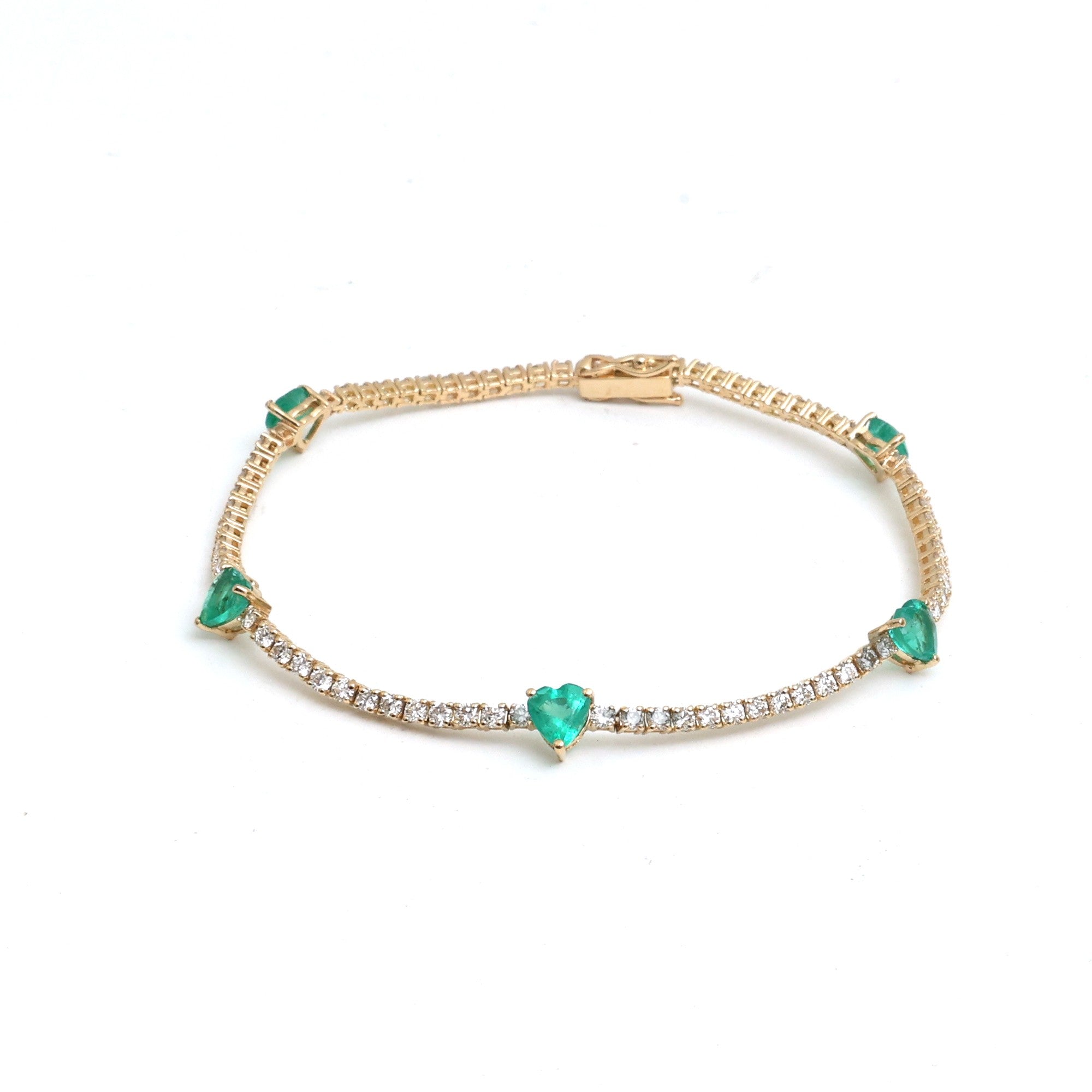 JPBRC-1284/11711 Emerald Diamond Bracelet | 18K