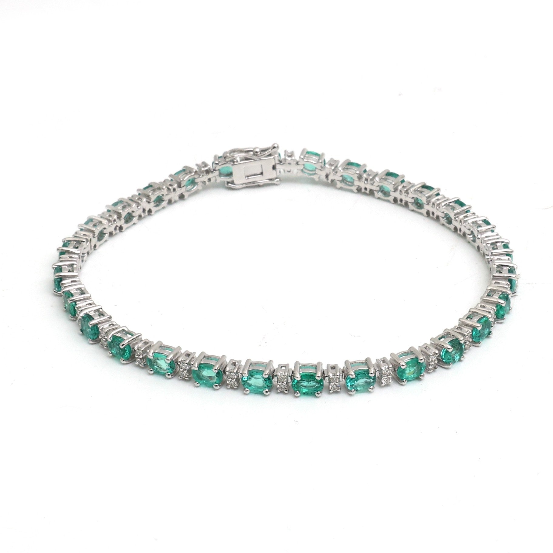 JPBRC-1285/11712 Emerald Diamond Bracelet | 18K
