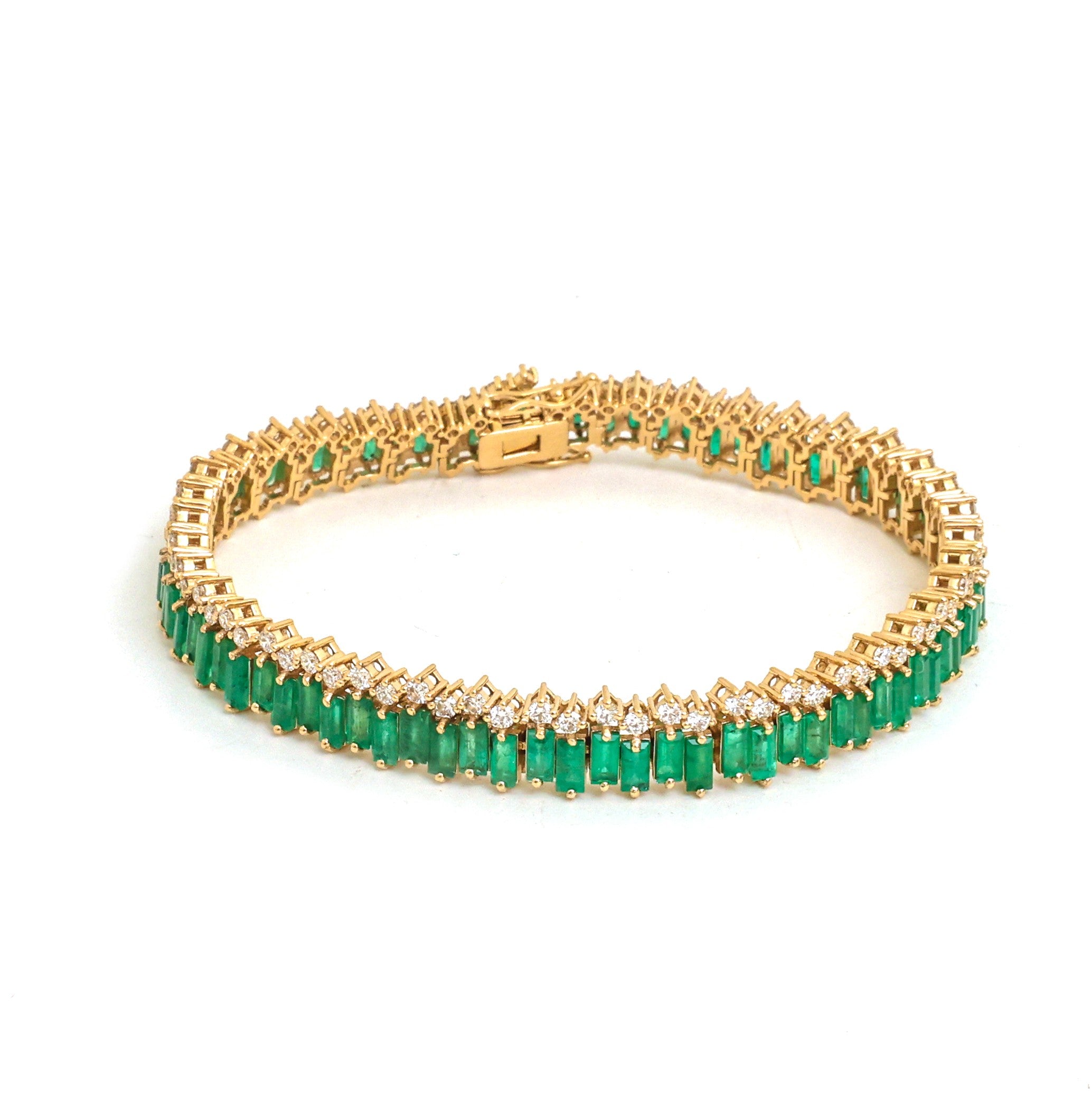 JPBRC-1286/11763 Emerald Diamond Bracelet | 14K
