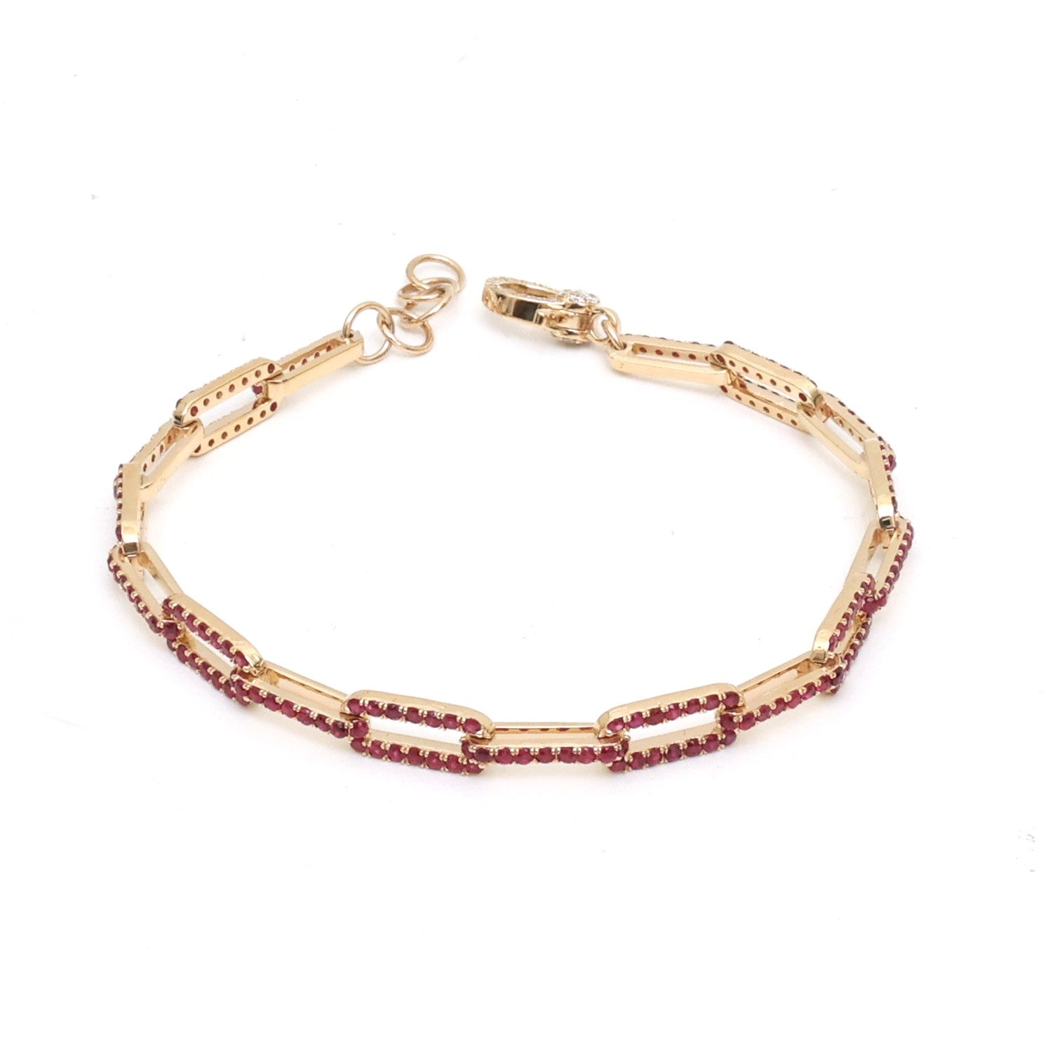 JPBRC-1289/11884 Ruby Diamond Bracelet | 14K