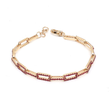 JPBRC-1289/11884 Ruby Diamond Bracelet | 14K