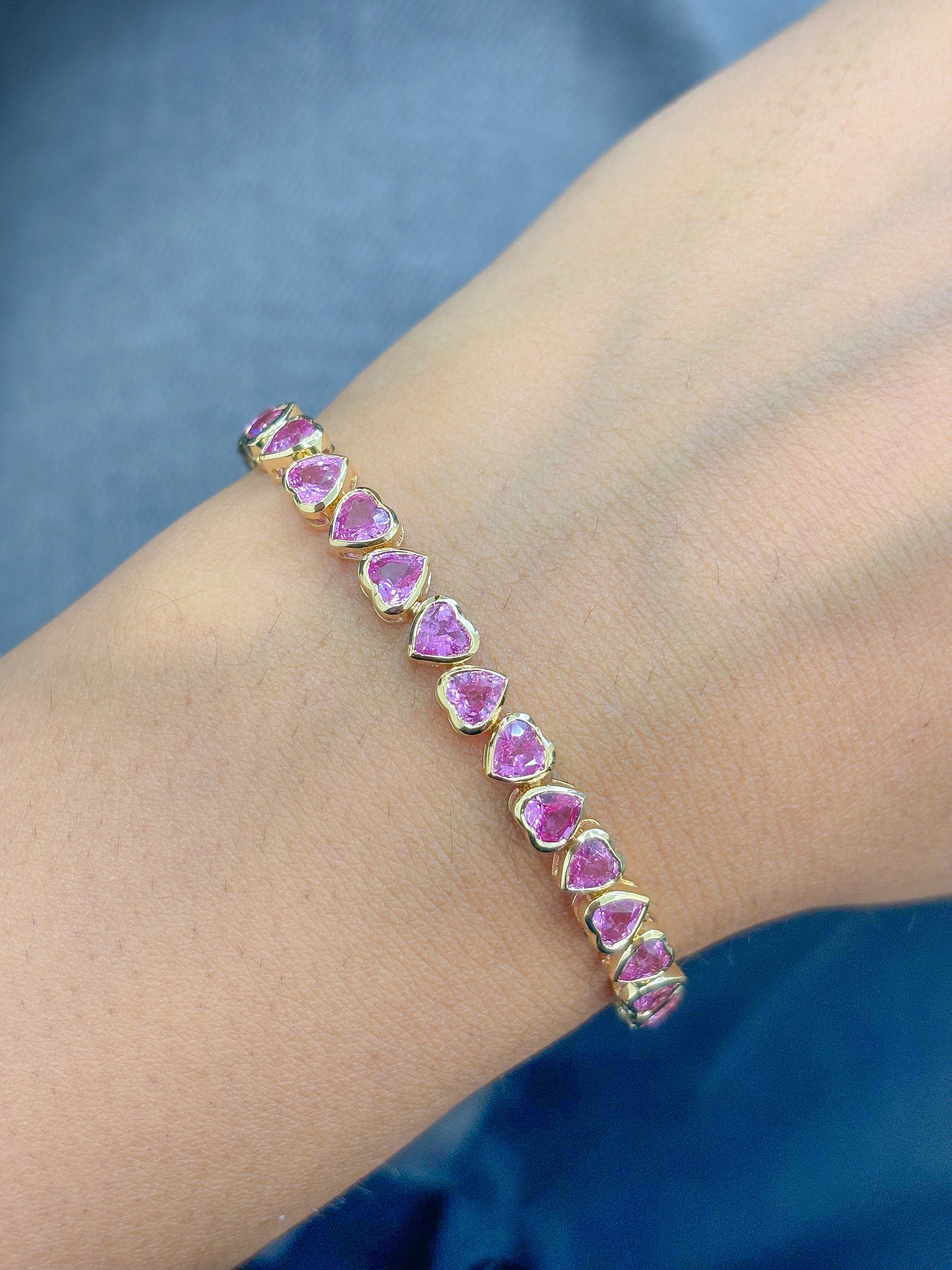 JPBRC-1290/11885 Pink Sapphire Bracelet | 18K